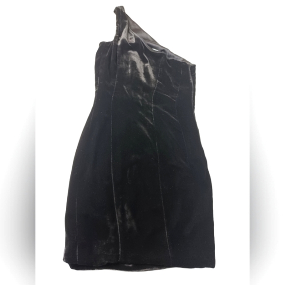 Diane Von Futstenberg Velvet Off The Shoulder Dark Academia 90’s Mini Dress - Picture 2 of 11